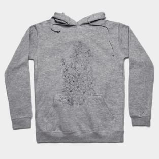 Larkspur flower drawing Hoodie